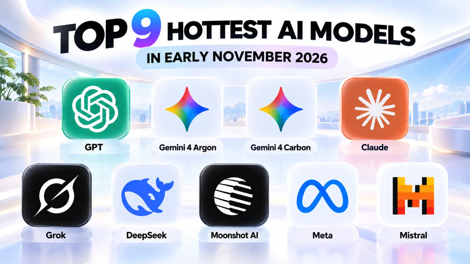 TOP 9 HOTTEST AI MODELS IN EARLY NOVEMBER 2026